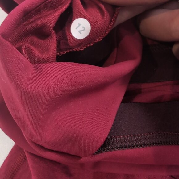 Lululemon Wrap it Up Tank Top Shirt Red V-Neck Wrap Cross Front Cranberry 12 - Picture 12 of 15
